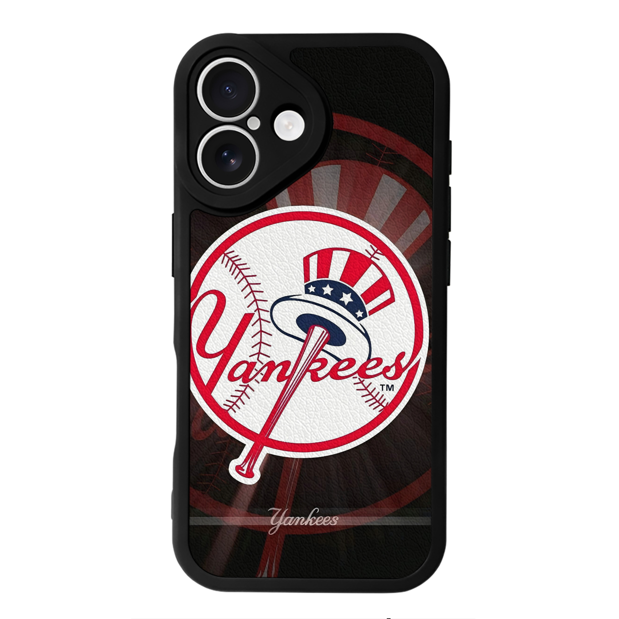New York Yankees 124 IPhone 16 Silicone Leather Case – UV Print, Lambskin Texture – Perfect Fit, Wireless Charging Compatible, Scratch Resistant, Precise Cutouts – Stylish Protection For IPhone 16